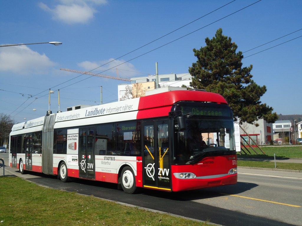 SW Winterthur - Nr. 171 - Solaris Gelenktrolleybus am 20. Mrz 2011 in Winterthur, Eishalle