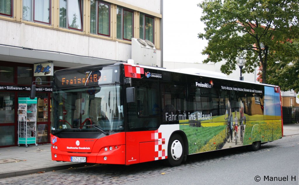 SWO 110 (OS S 2970) mit Werbung fr den Freizeit Bus.
Aufgenommen am HBF Osnabrck, 19.9.2010.