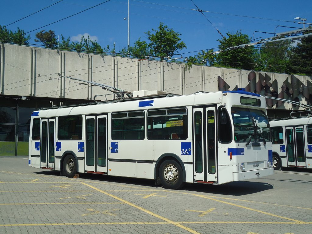TL Lausanne - Nr. 779 - NAW/Lauber Trolleybus am 13. Mai 2012 in Lausanne, Depot Borde
