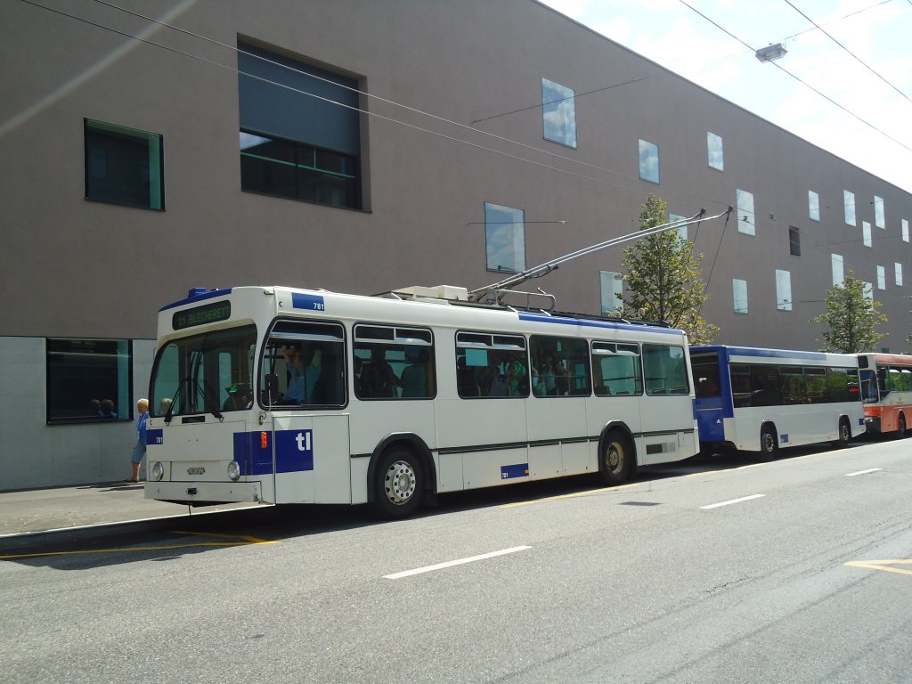 TL Lausanne - Nr. 781 - NAW/Lauber Trolleybus am 12. Juli 2011 in Lausanne, Beaulieu