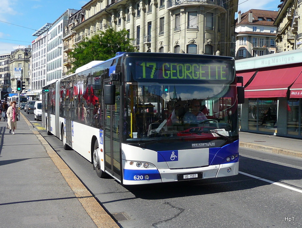 TL - Neoplan Nr.620 VD 1581 unterwegs in Lausanne auf der Linie 17 am 09.09.2010
