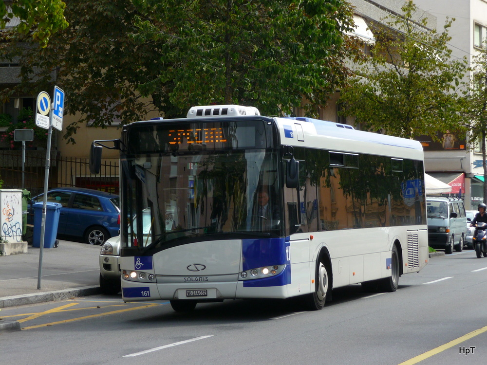 TL - Solaris Bus Nr.161  VD 244031 unterwegs in Lausanne auf Extrafahrt am 09.09.2010