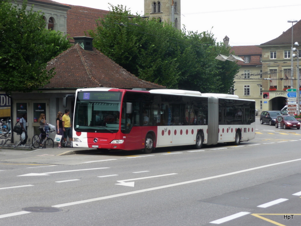 tpf - Mercedes Citaro  Nr.598  FR  300419 unterwegs auf der Linie 6 in Fribourg am 05.08.2011