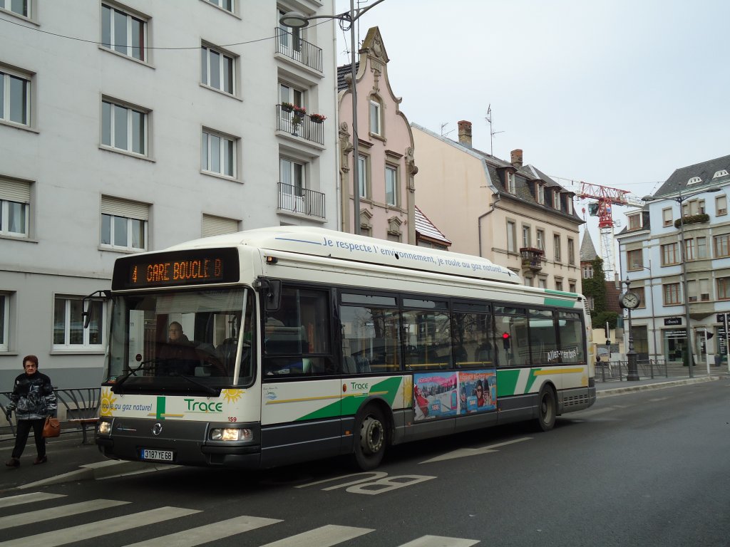 TRACE Colmar - Nr. 159/3187 YE 68 - Irisbus am 8. Dezember 2012 in Colmar, Thtre