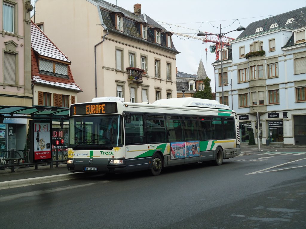 TRACE Colmar - Nr. 162/BP 705 CV - Irisbus am 8. Dezember 2012 in Colmar, Thtre