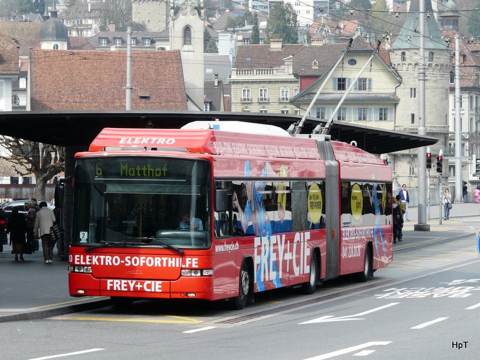 VBL - Hess-Swisstrolleybus BGT-N2C Nr.210 unterwegs auf der Linie 6 am 10.04.2010
