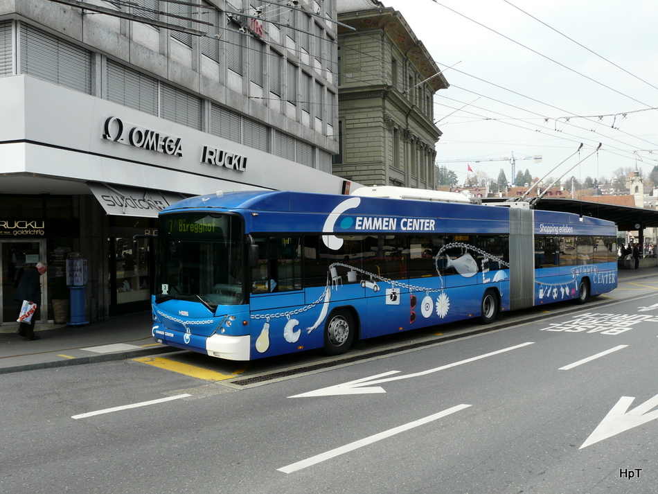 VBL - Hess-Swisstrolleybus BGT-N2C Nr.223 unterwegs auf der Linie 7 am 10.04.2010