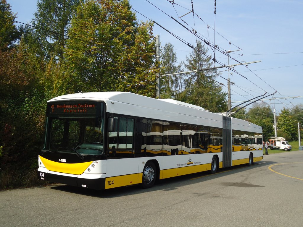 VBSH Schaffhausen - Nr. 104 - Hess/Hess Gelenktrolleybus am 25. September 2011 in Schaffhausen, Busdepot