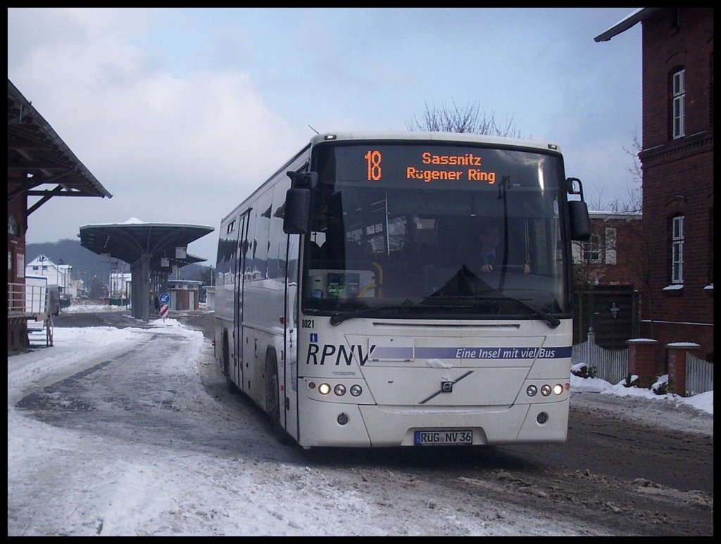 Volvo 8700 der RPNV in Sassnitz am 21.01.2012