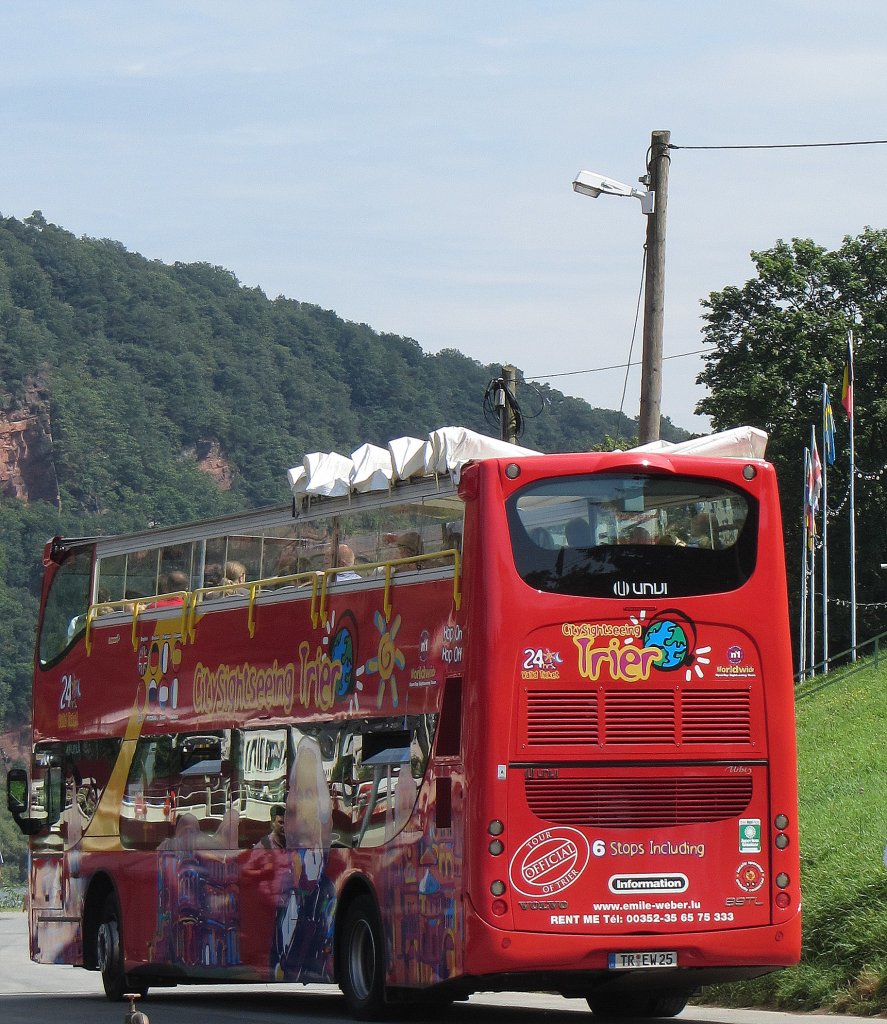 Volvo B9TL Sightseeingbus in Trier.(5.8.2012)