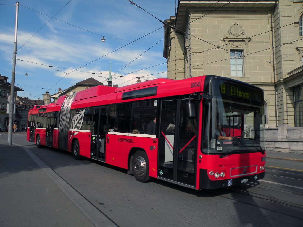 Volvo Bus mit der Betriebsnummer 804 auf der Linie 19 beim Casinoplatz. Die Aufnahme stammt vom 01.11.2010.