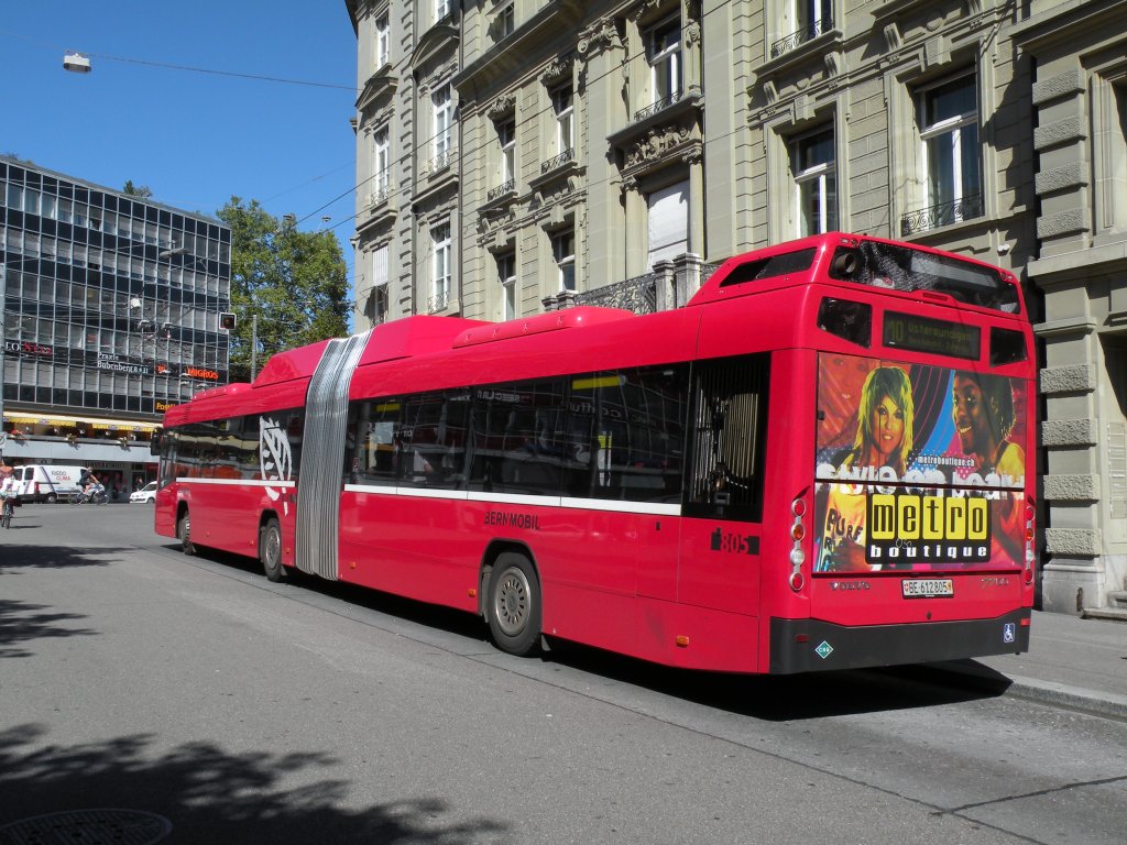 Volvo Bus mit der Betriebsnummer 805 auf der Linie 10 an der Haltestelle Hirschengraben. Die Aufnahme stammt vom 26.08.2010.