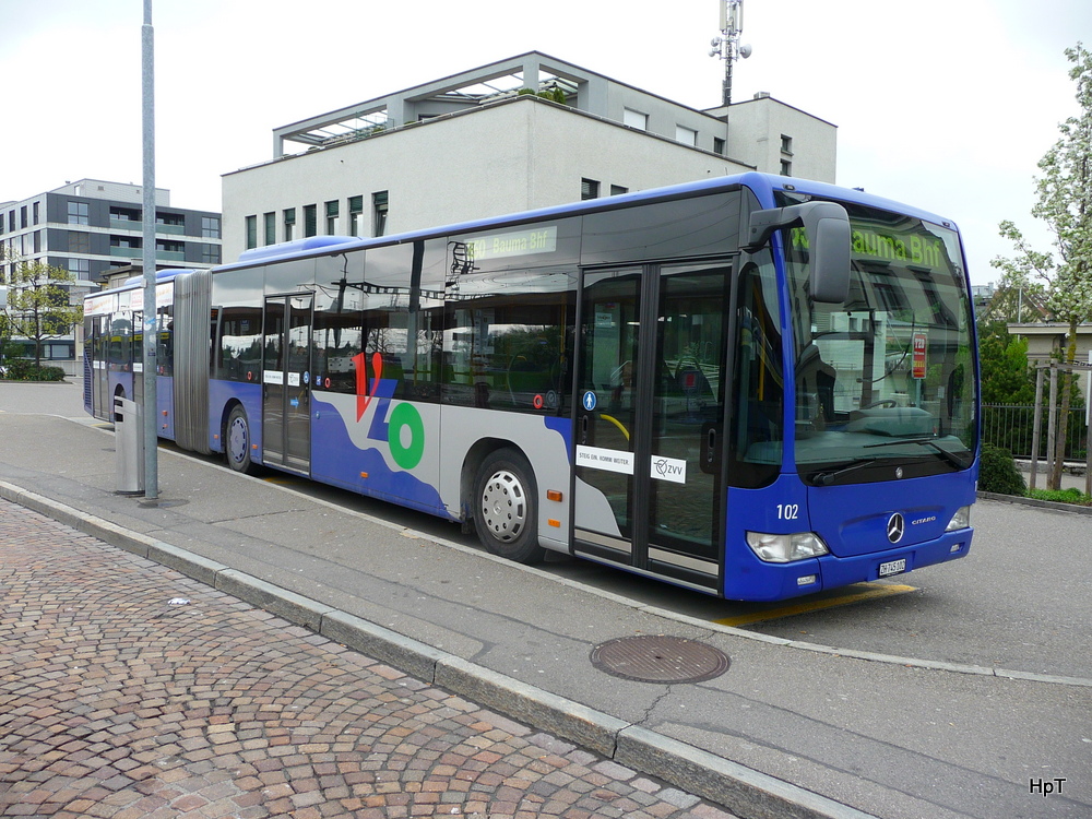 VZO - Mercedes Citaro Nr.102 ZH 745102 unterwegs auf der Linie 860 in Wetzikon am 27.04.2013