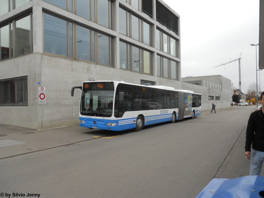 WilMobil Nr. 291 (Mercedes CitaroII O530G) am 30.3.2012 in Weinfelden, BBZ als Linie 835 nach Wil. Die Bahnersatzbusse zwischen Wil und Weinfelden werden als Linie 835 bezeichnet.
