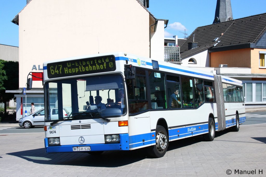 WSW 9674 (W SW 634).
Aufgenommen am ZOB Hattingen, 6.9.2010.