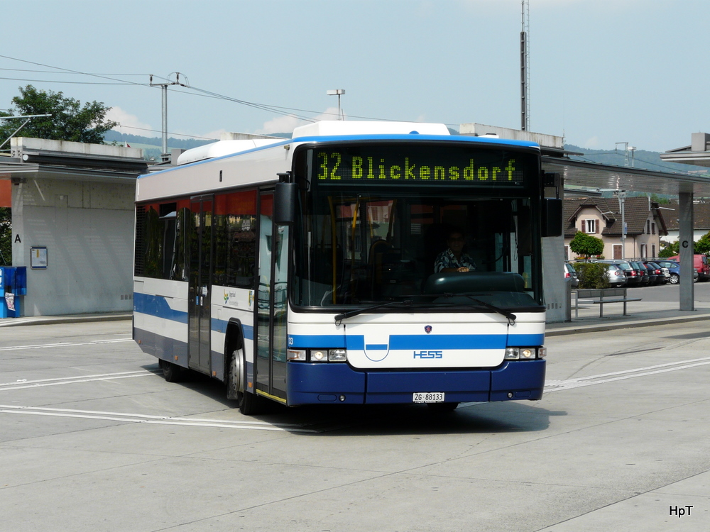 ZVB Zugerland - Scania-Hess Nr.133  ZG 88133 unterwegs in Baar am 20.08.2010
