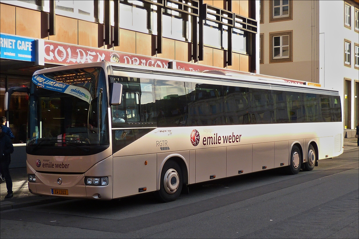 . EW 1303 Irisbus Crossway, von Voyages Emile Weber, im Einsatz als SEV zwischen Trier und Luxemburg.  Trier den 10.09.2017  