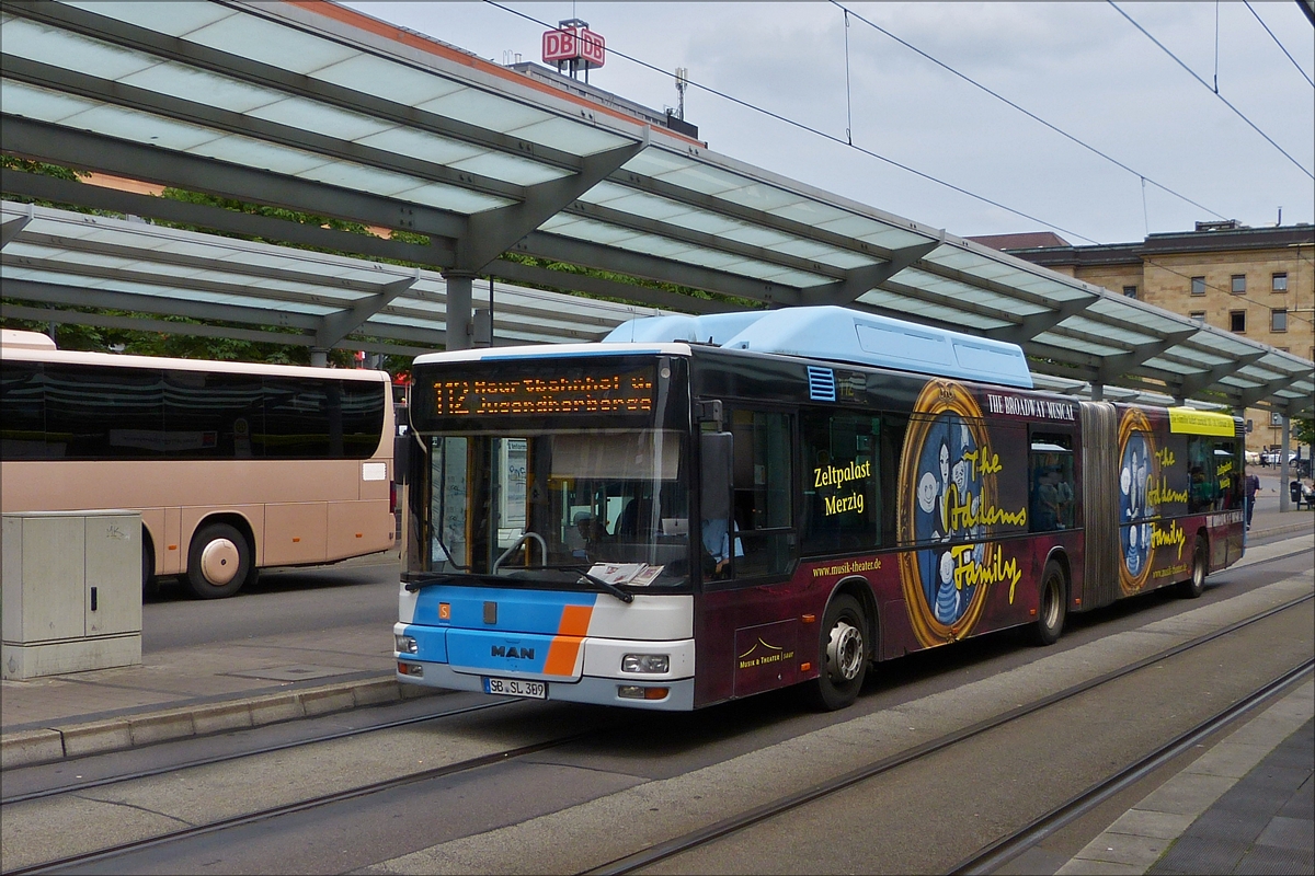 . MAN Lion's City am Busbahnhof in Saarbrücken.  20.06.2016