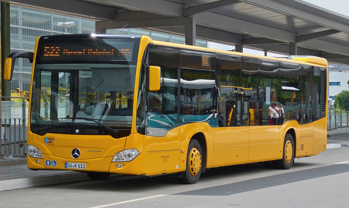 . Mercedes Benz Citaro abgestellt am Bahnhof in Hennef. 27.06.2015