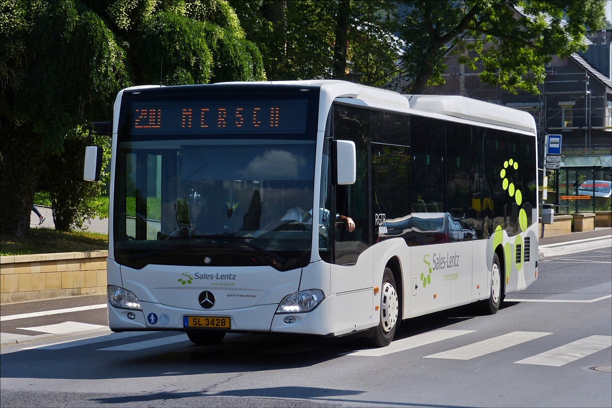 . SL 3428, Mercedes Benz Citatro, von Busunternehmen Sales Lentz, aufgenommen nahe Mersch am 28.08.2017