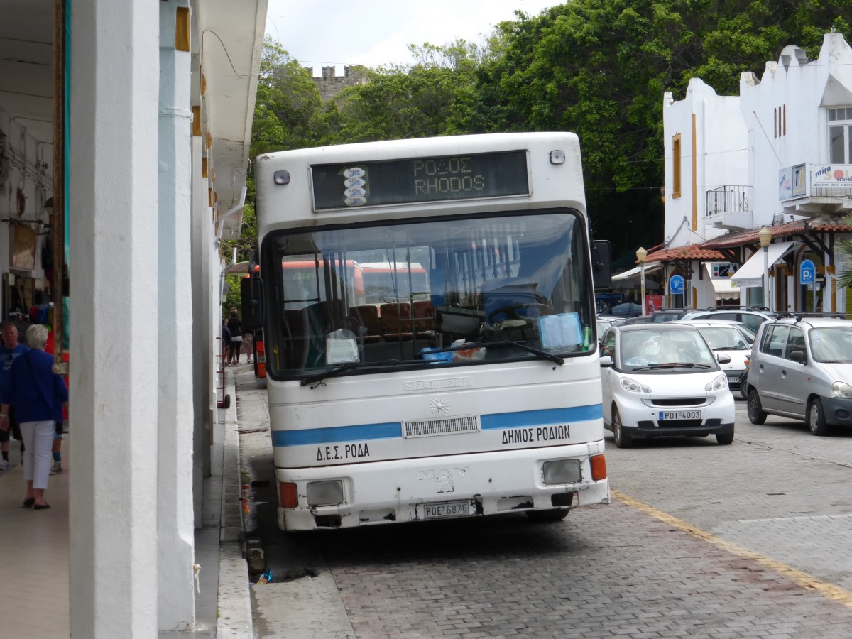 10.05.2014,MAN-Sfakianakis am Busbahnhof von Rhodos-Stadt/Griechenland.