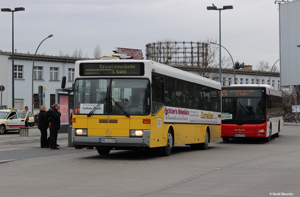14.02.2014 am Südkreuz in Berlin steht der O405 von Fechtner. Der Bus soll als historischer Bus erhalten werden.