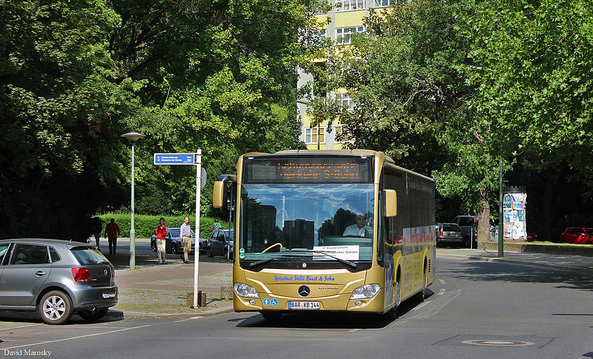 22.07.2014 ein Citaro C2 (ex Vorführwagen) der Firma Brust kommt grade vom S Bellevue auf dem Stadtbahn SEV in Berlin.
