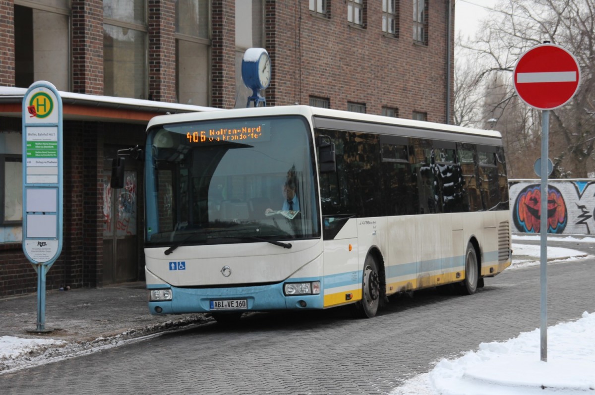 26.1.2014 Bahnhof Wolfen (Kr Bitterfeld), IVECO Stadtbus - Konkretisierung willkommen