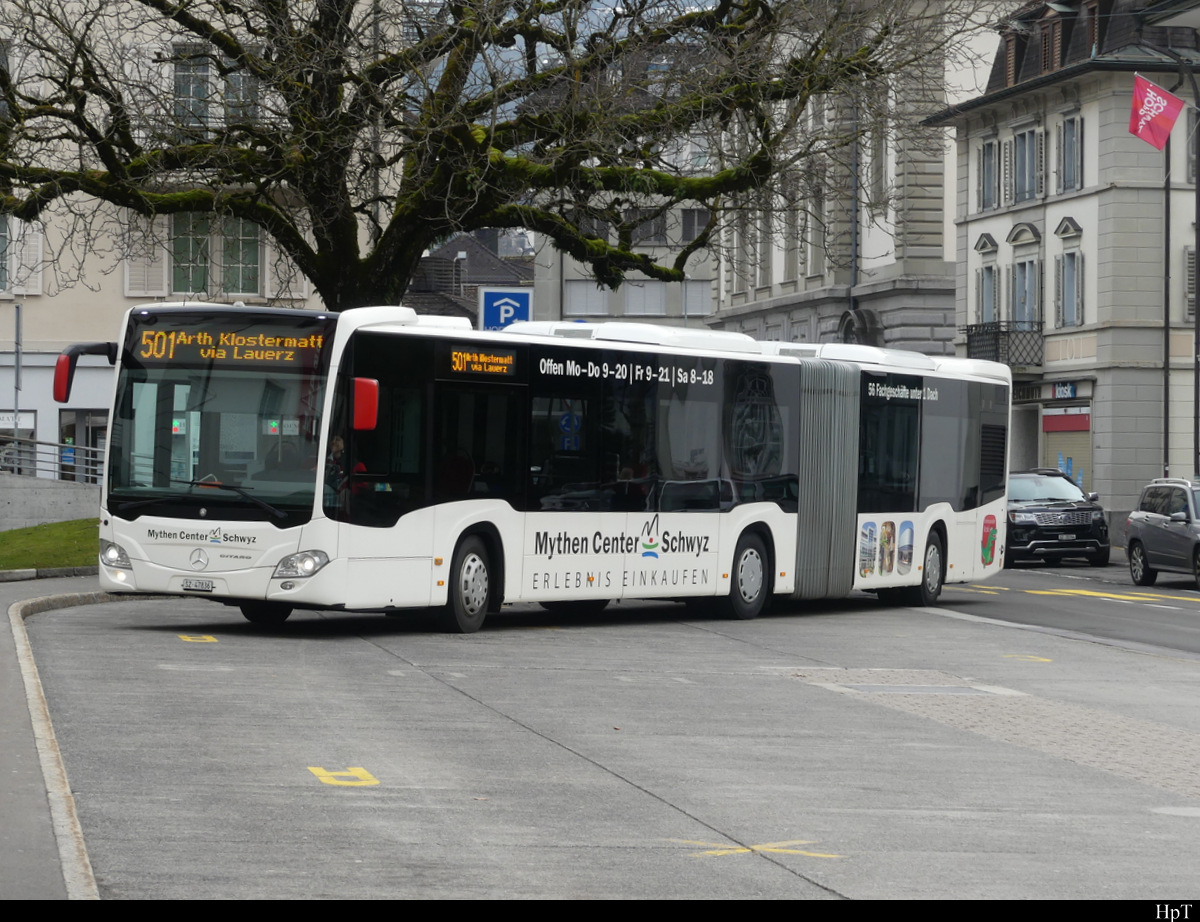 AAGS - Mercedes Citaro Nr.36  SZ 478136 unterwegs in Schwyz am 06.02.2021