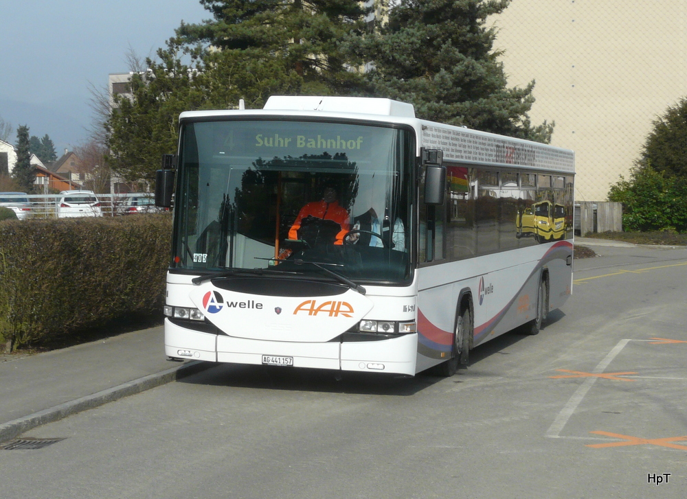 AAR - Scania-Hess  Nr.157  AG  441157 unterwegs in Suhr am 01.02.2014
