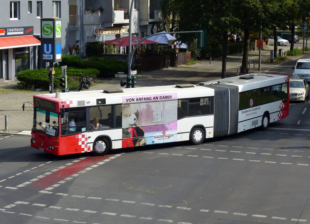 AC-JH 9701 im SEV S41/S42 (Ring) ein MB O 405N hier im Tegeler Weg, Berlin im Aug. 2016.