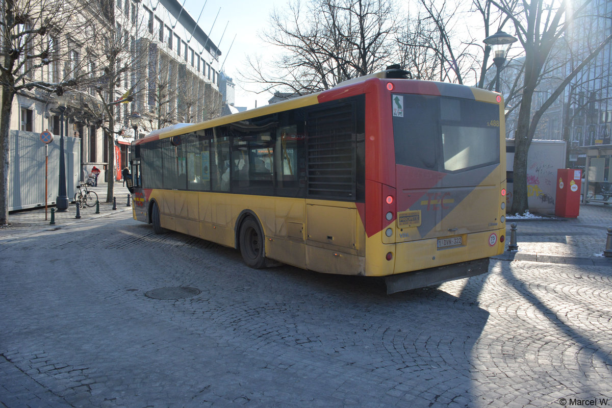 Am 08.02.2018 wurde 1-DVN-322 in der Innenstadt von Liege gesehen. Aufgenommen wurde ein VDL Citea.