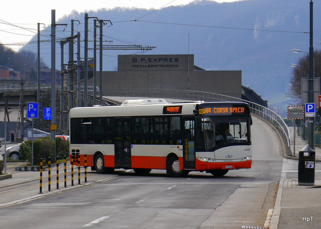 AMSA - Solaris  TI  256046 unterwegs in Capolago am 27.02.2015