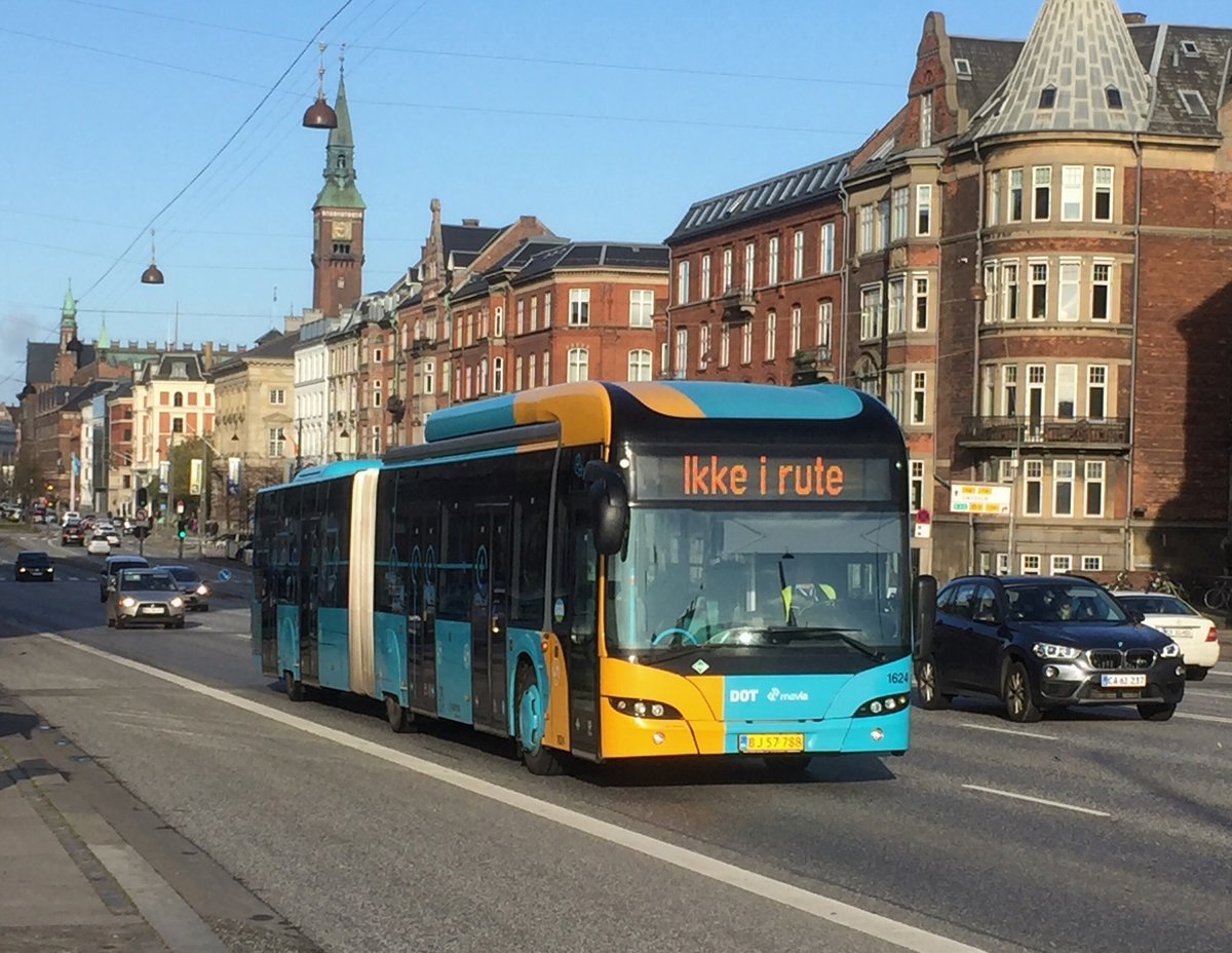Arriva Danmark, Kastrup. MAN Lion's City GL CNG (Nr.1624) in H.C. Andersens Boulevard. (27.10.2019)