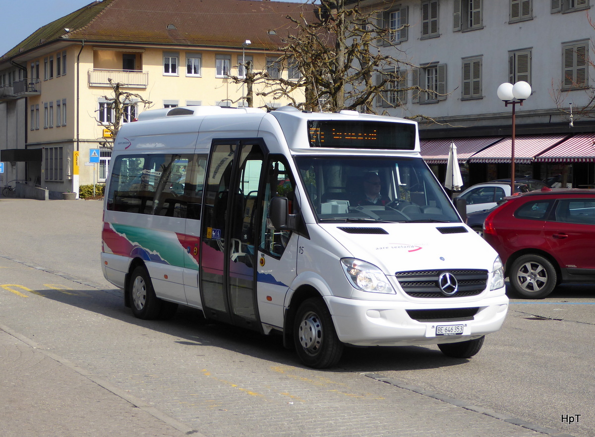 asm Oberaargau - Mercedes Sprinter  Nr.15  BE 646365 unterwegs auf der asm Linie 54 in Herzogenbuchsee am 22.03.2016