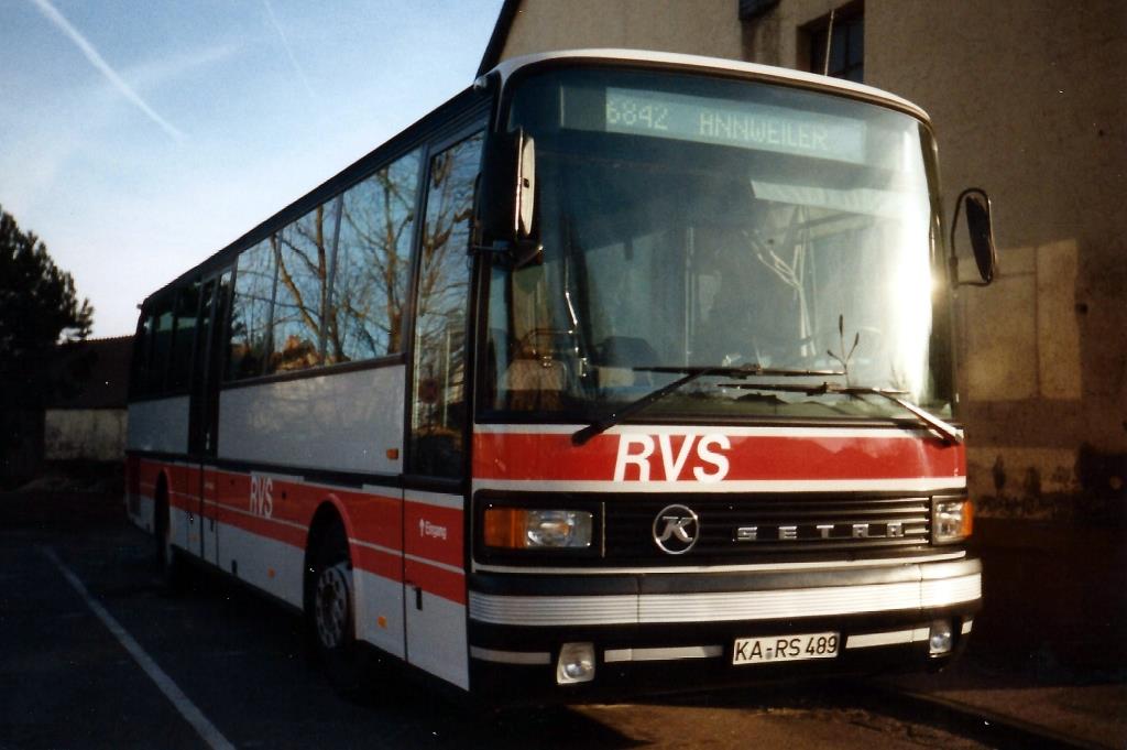 Aus dem Archiv: Setra S 215 UL  RVS , Bad Bergzabern 1990