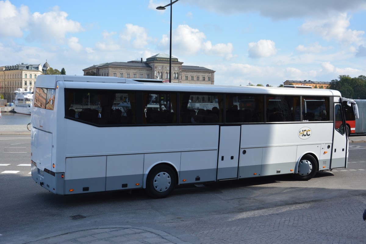 Aus Ungarn kommt dieser VDL Bova mit dem Kennzeichen MAK-120. Aufgenommen am 16.09.2014 Innenstadt Stockholm.