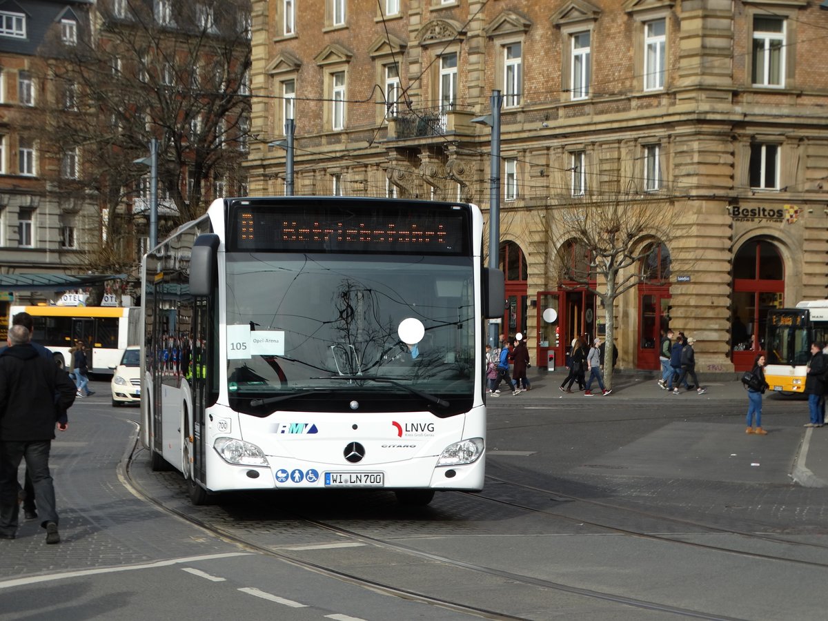 Autobus Sippel Mercedes Benz Citaro 2 G am 04.03.17 als Arena Linie zum Mainz 05 Fußballspiel