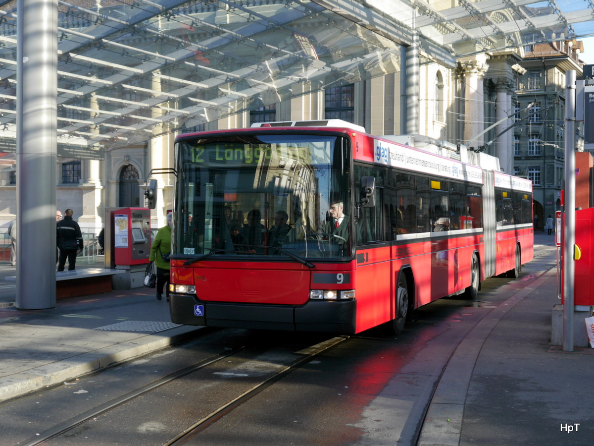 Bern Mobil - Noch sind sie unterwegs die NAW Trolley Bus. Hier der NAW Nr.9 unterwegs auf der Linie 12 am 01.01.2018