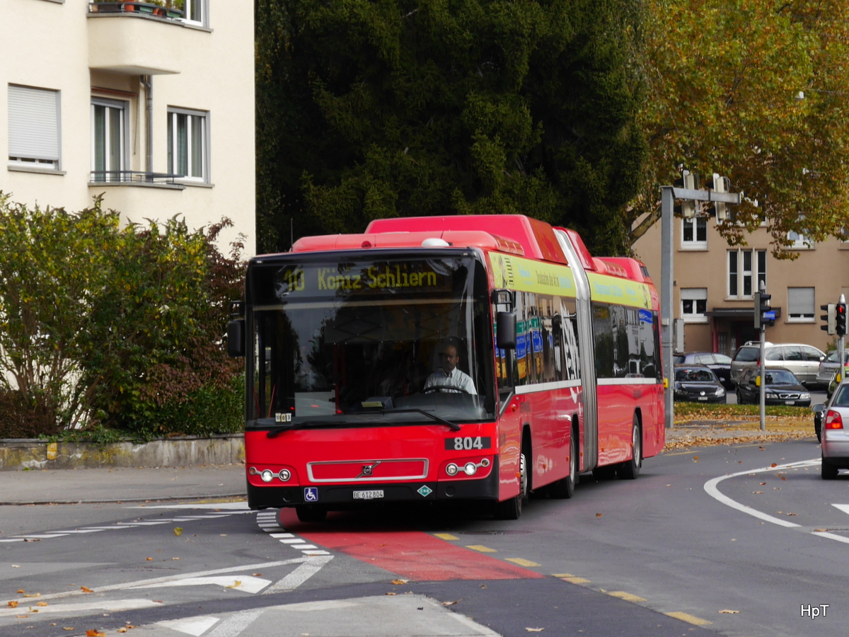Bern Mobil - Volvo 7700 Nr.804  BE 612804 unterwegs auf der Linie 10 in der Stadt Bern am 11.10.2015