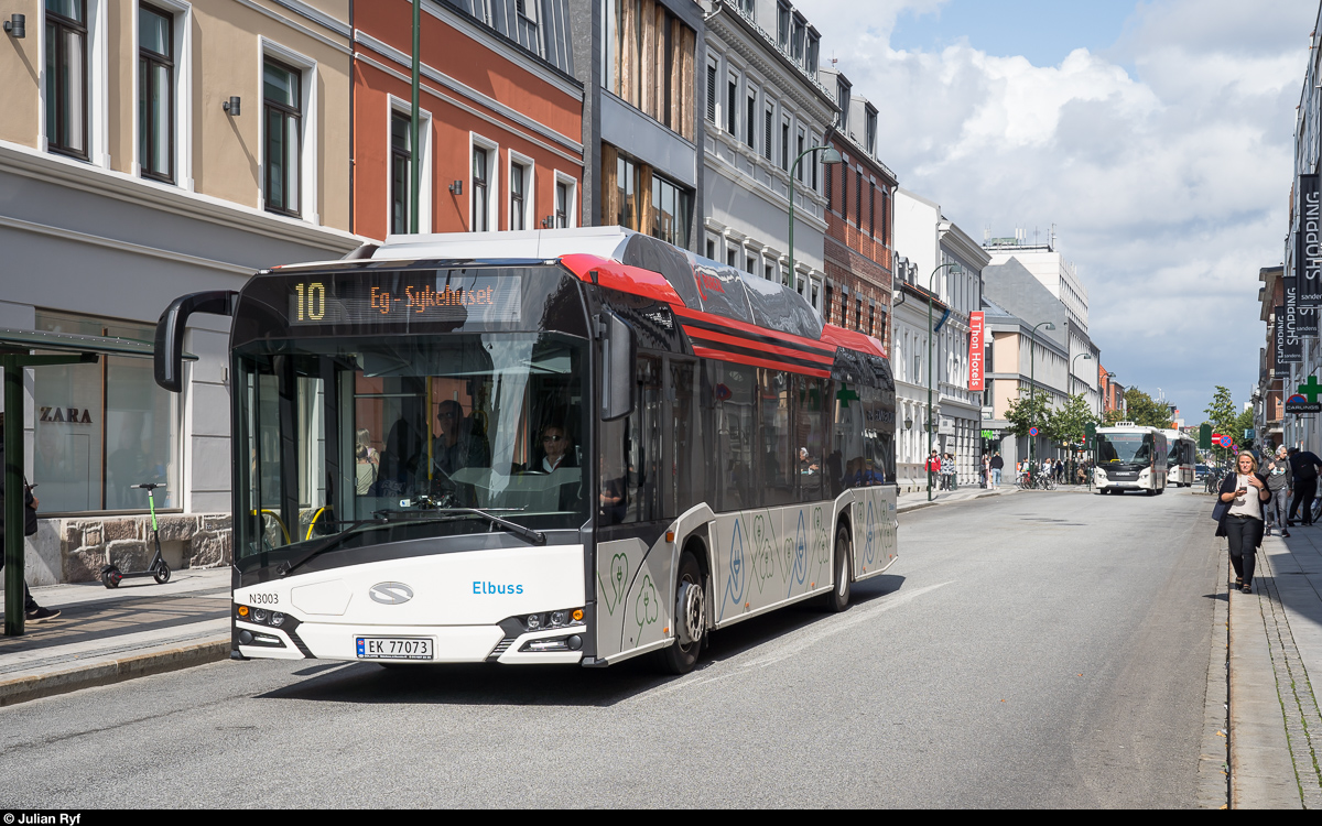 Boreal Elektrobus am 19. August 2019 in Kristiansand.