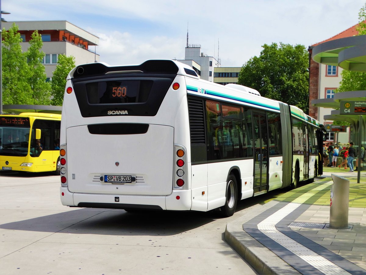 BRH ViaBus Scania Citywide von hinten am 23.06.17 in Hanau Freiheitsplatz