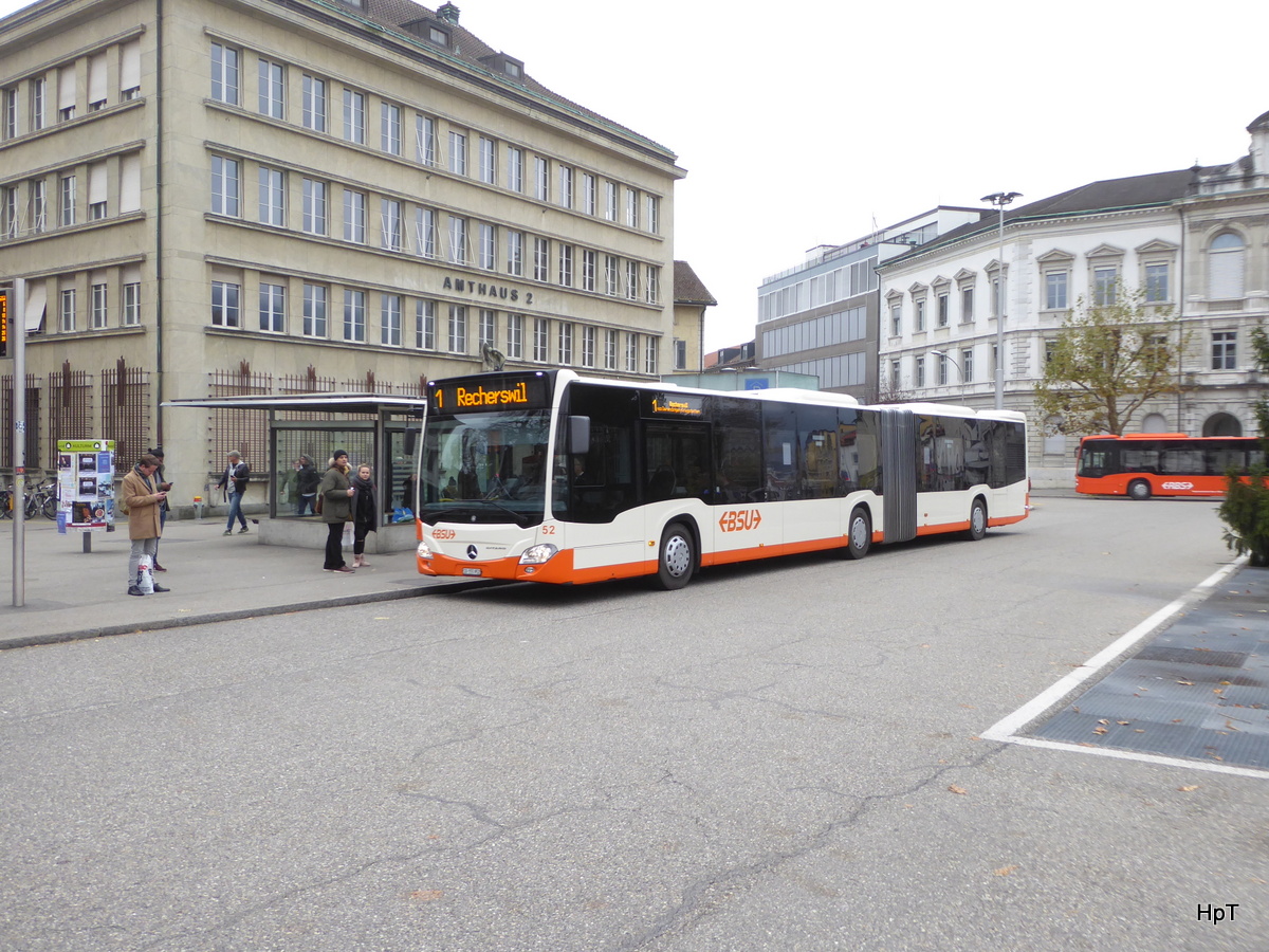 BSU - Mercedes Citaro Nr.52  SO 155952 unterwegs auf der Linie 1 in Solothurn am 18.11.2017