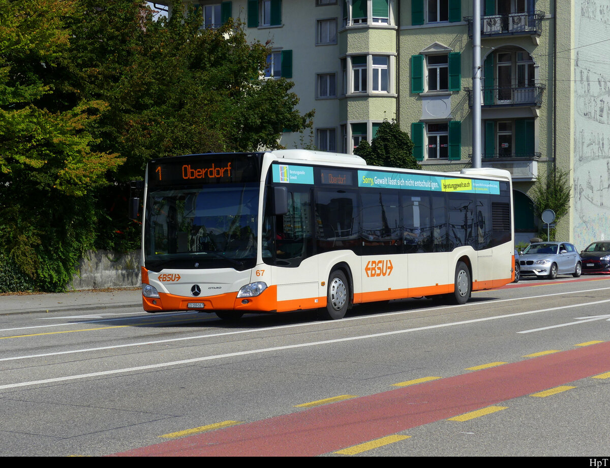 BSU - Mercedes Citaro  Nr.67  SO  189067 unterwegs in der Stadt Solothurn am 12.09.2021