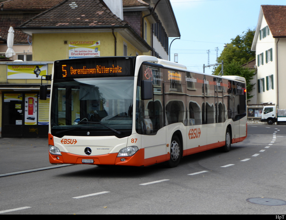 BSU - Mercedes Citaro Nr.87  SO 177087 unterwegs auf der Linie 5 in der Stadt Solothurn am 18.09.2019