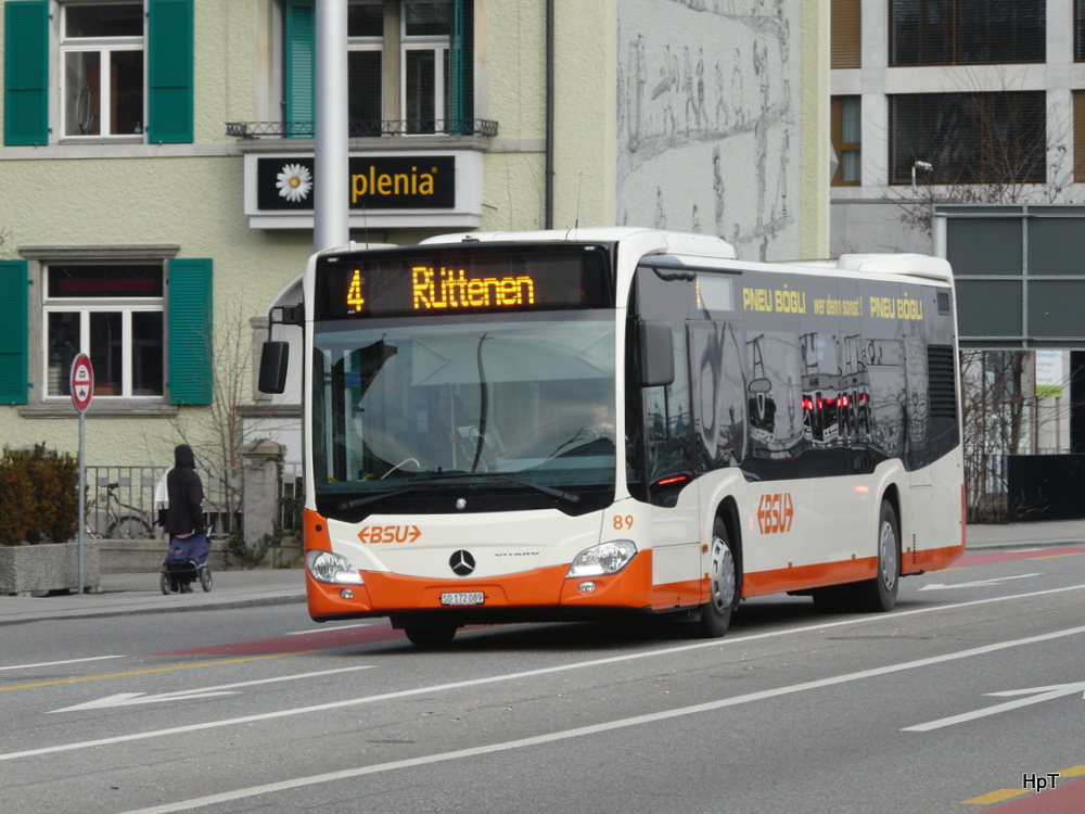 BSU - Mercedes Citaro  Nr.89  SO  172089 unterwegs auf der Linie 4 in Solothurn am 25.01.2014