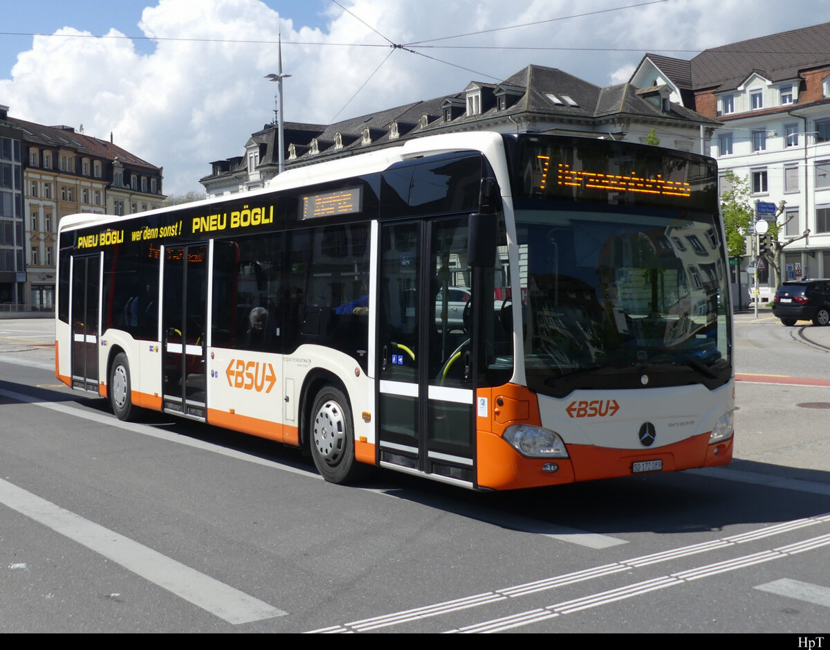 BSU - Mercedes Citaro Nr.89  SO 172089 unterwegs auf der Linie 7 in Solothurn am 01.05.2022