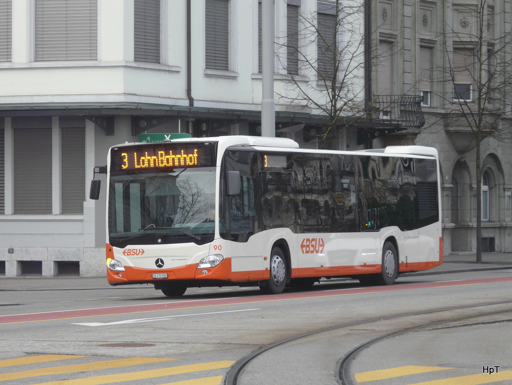 BSU - Mercedes Citaro  Nr.90  SO  172090 unterwegs auf der Linie 3 in Solothurn am 25.01.2014