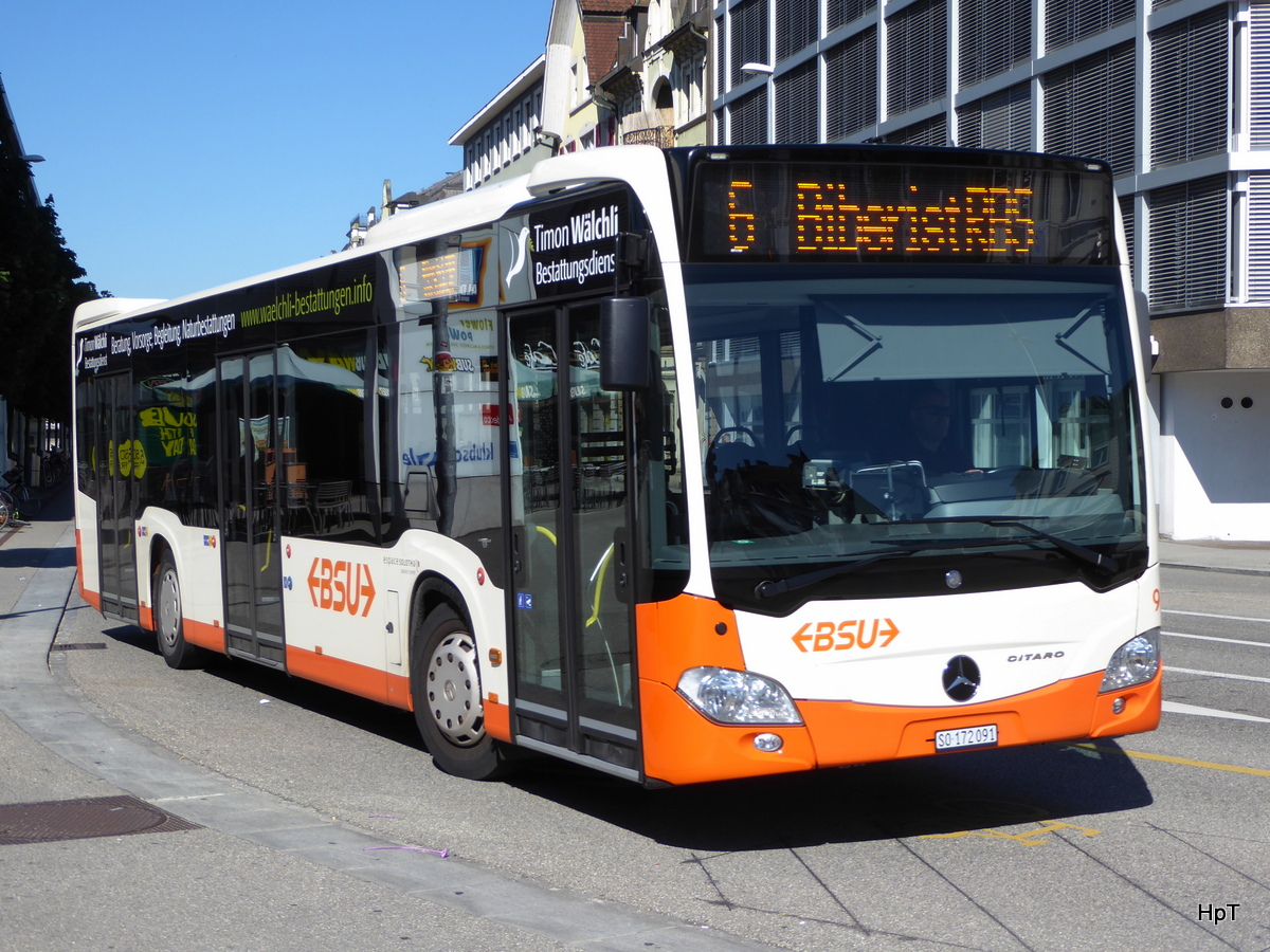 BSU - Mercedes Citaro Nr.91  SO 172091 unterwegs auf der Linie 6 in Solothurn am 17.07.2016