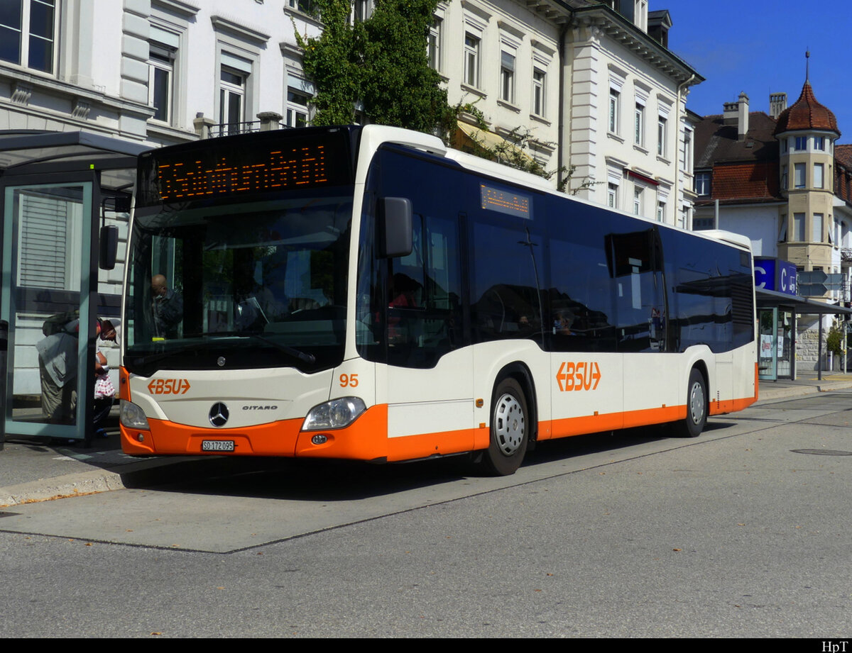 BSU - Mercedes Citaro Nr.95 SO 172095 unterwegs in der Stadt Solothurn am 12.09.2021